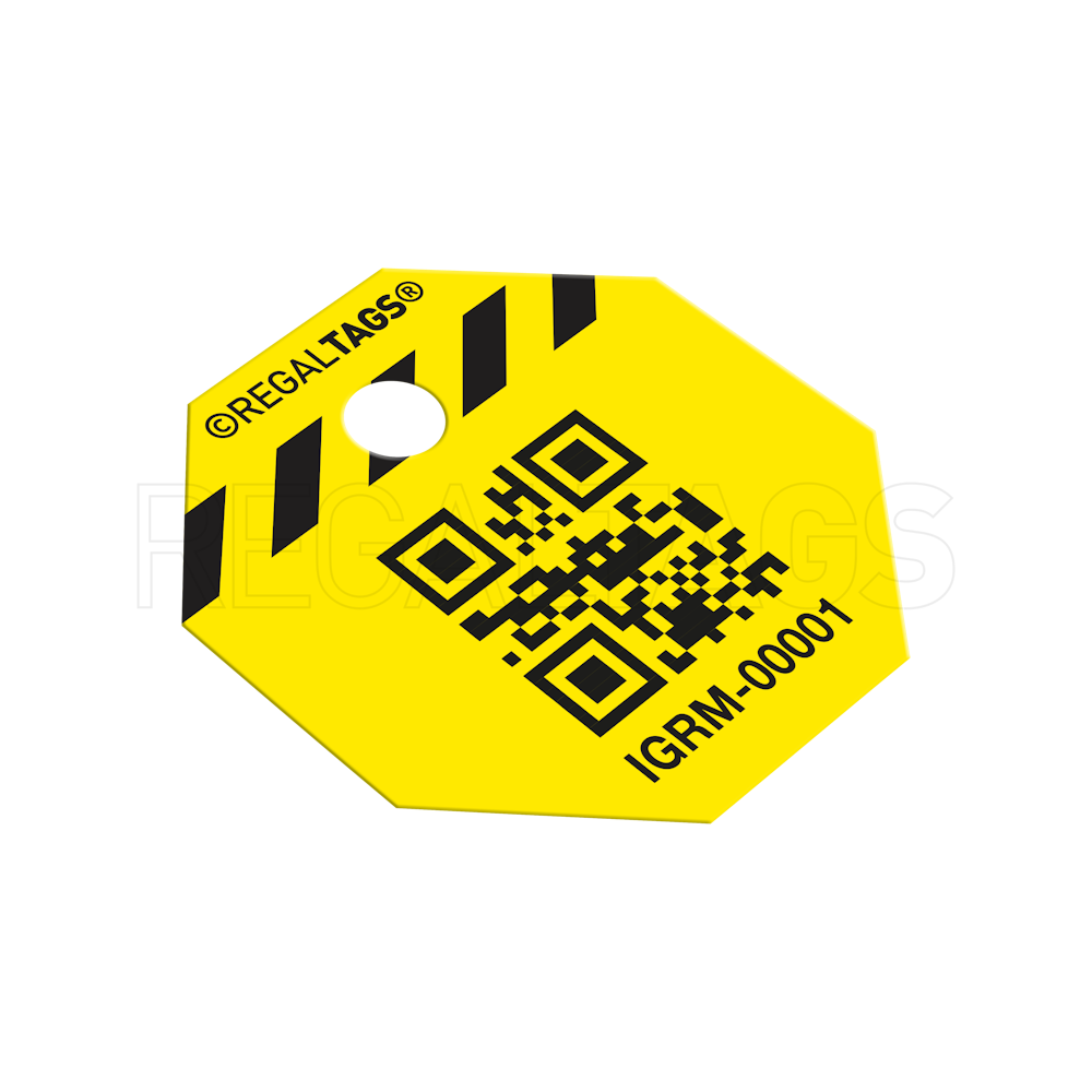 flange tag with qr code