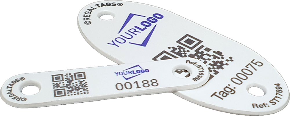 flange management tag with QR code