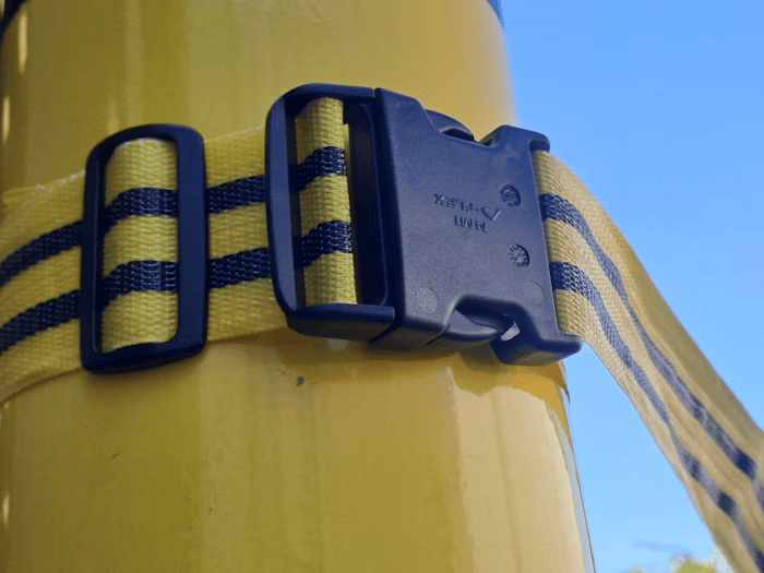 adjustable fastener on barricade tape
