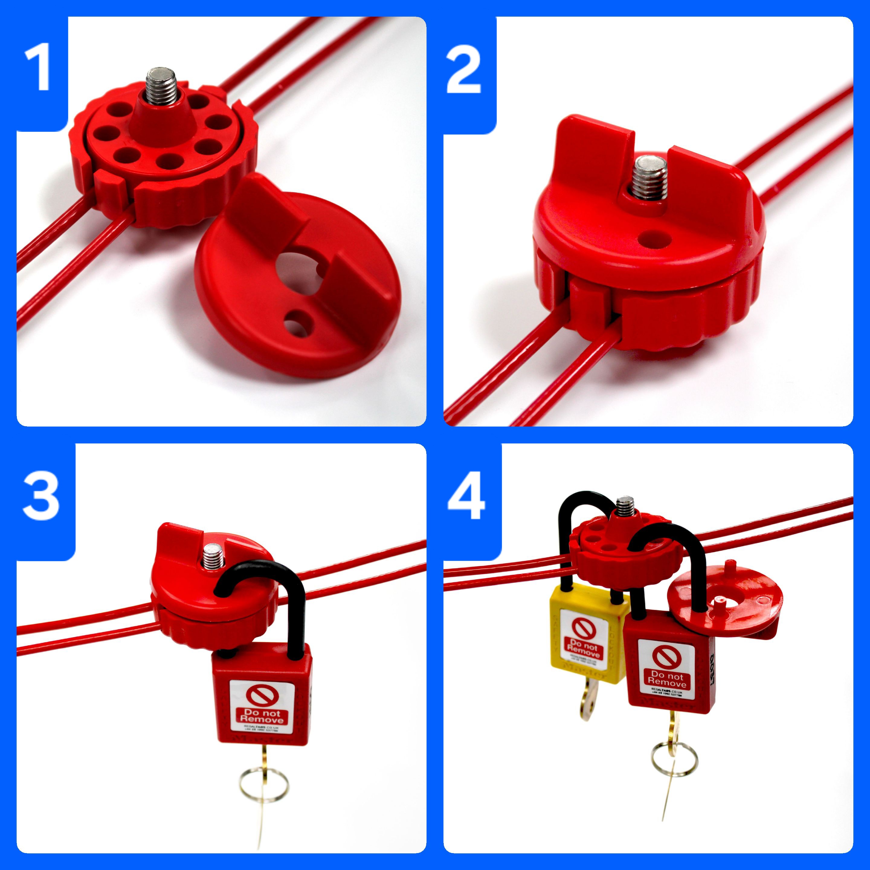Reusable cable lockout