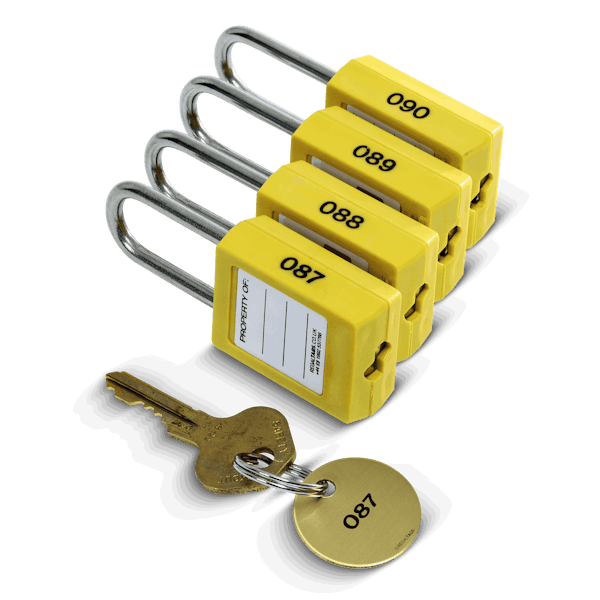 Engraved safety padlocks