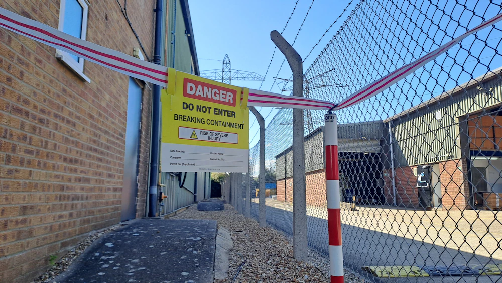 Oil Rig Barrier Signs Safety on Oil Rigs with Barrier System | NOGO Barrier Sign