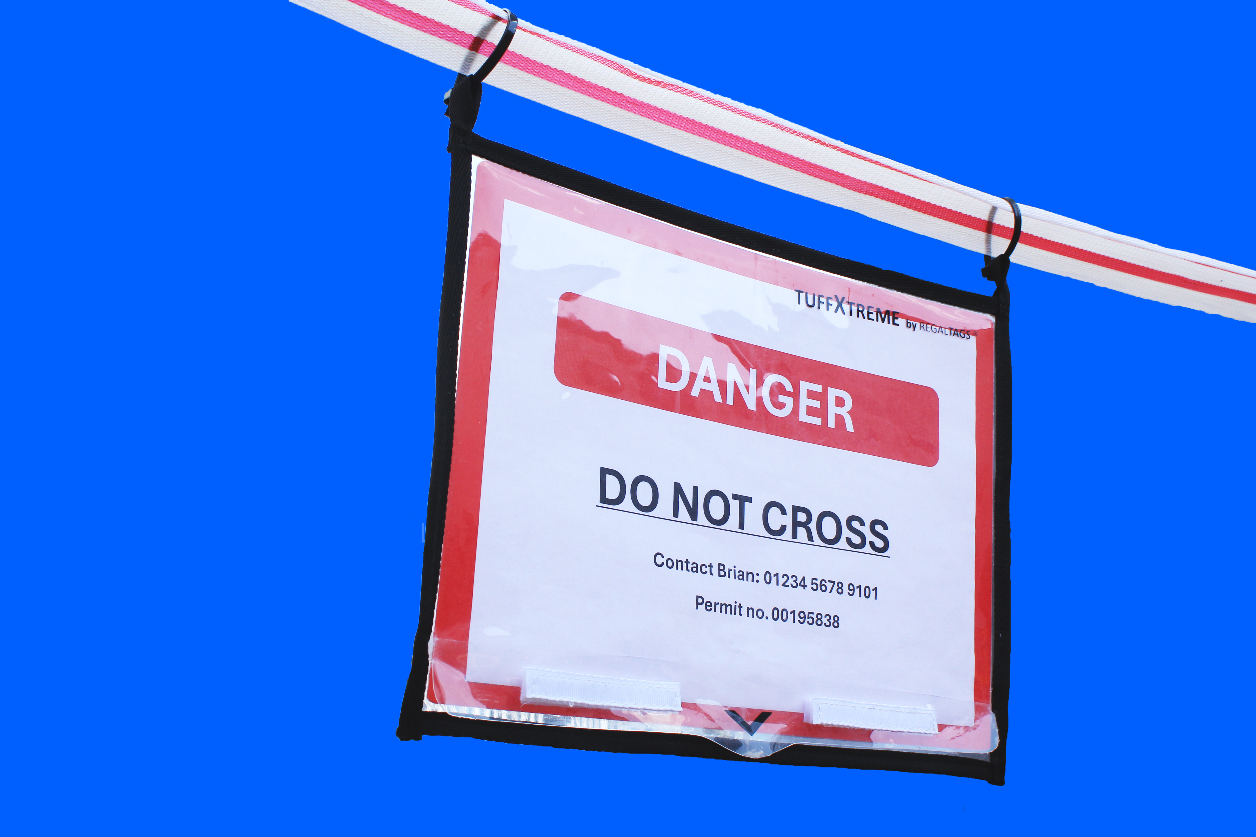 Customisable barrier pocket sign