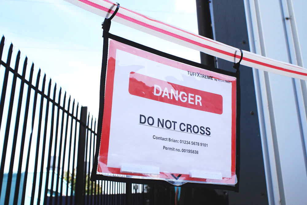 Oil Rig Barrier Signs Safety on Oil Rigs with Barrier System | NOGO Barrier Sign