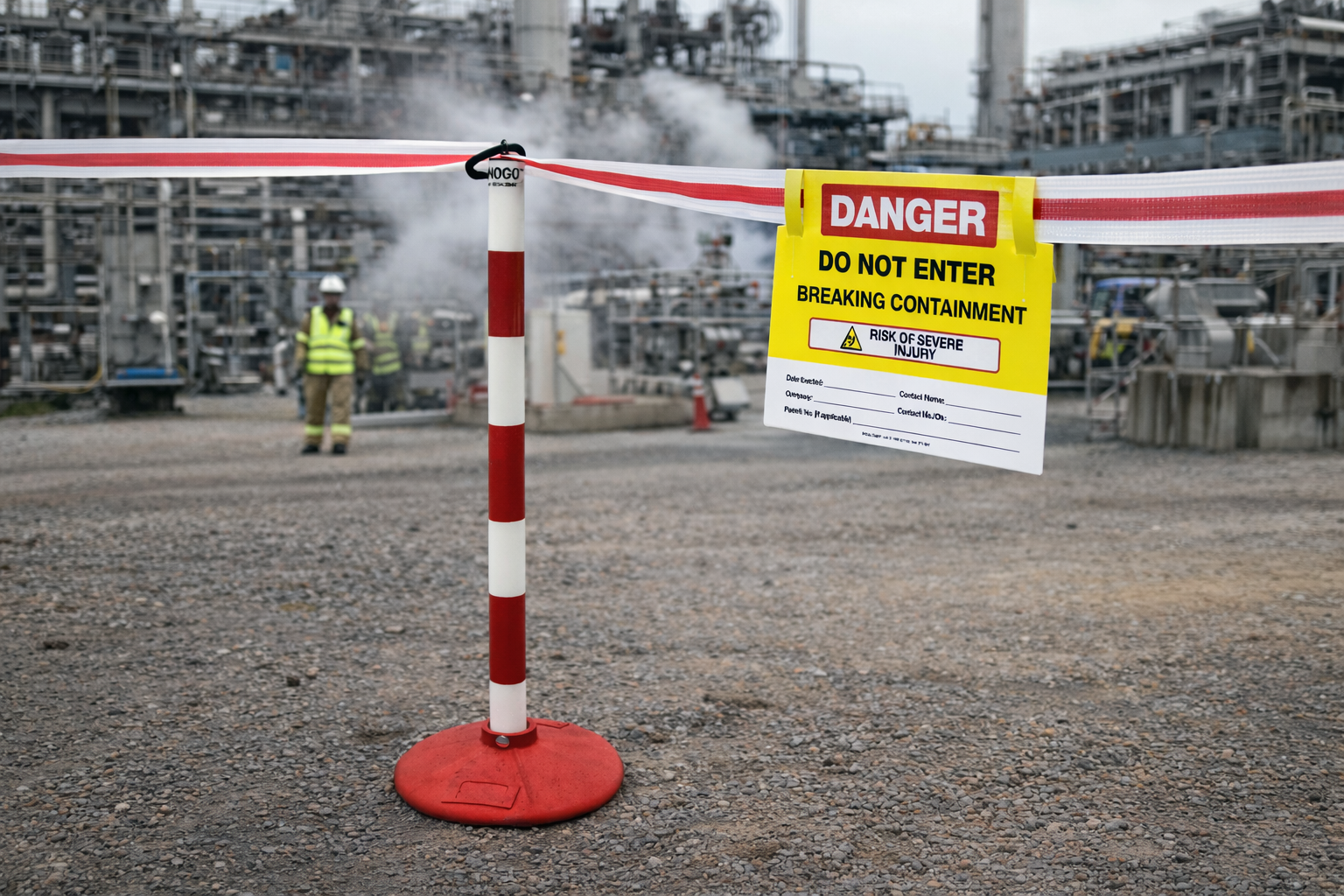 barrier signs self tie