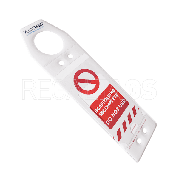 scaffolding tag holder white